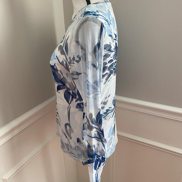 Calvin Klein Boho Hippie Sheer Floral Tee size Medium - Picture 4 of 6